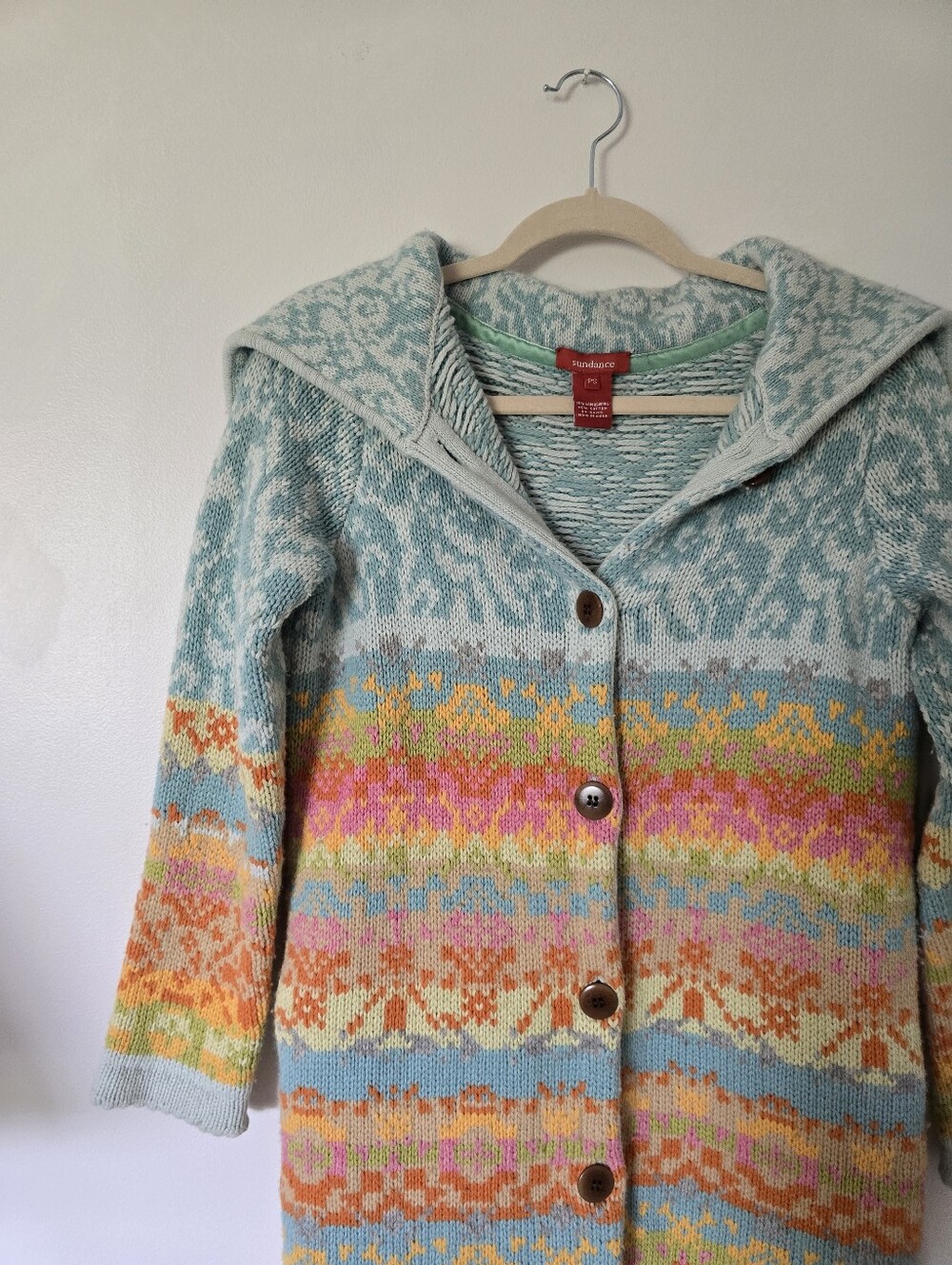 Sundance PS petite Small Womens Lambswool Cotton Cardigan Sweater Jacket - Picture 2 of 9